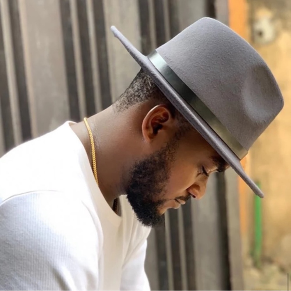Faux Vegan Wool Fedora Wide Brim Men Hat